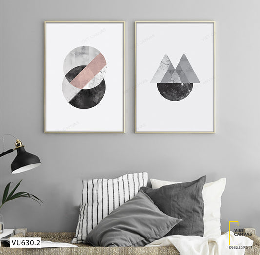 Bộ 2 Tranh Hình Tròn Và Tam Giác - VU630.2