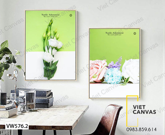 Bộ 2 Tranh Hoa Khoe Sắc - VW576.2