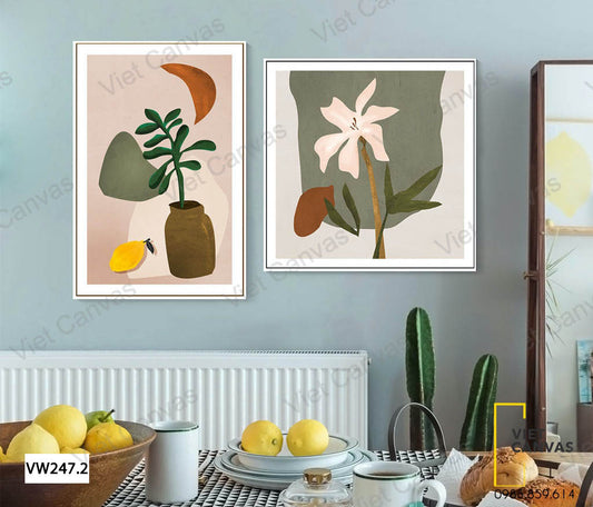 Bộ 2 Tranh Hoa Quả Nghệ Thuật - VW247.2