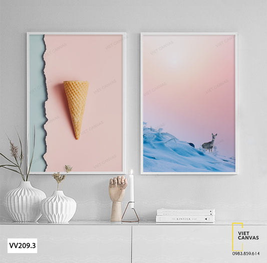 Bộ 2 Tranh Kem Ốc Quế - VV209.3