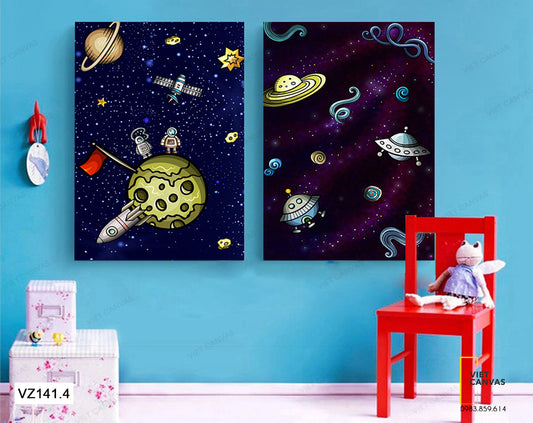 Bộ 2 Tranh Khám Phá Vũ Trụ - VZ141.4