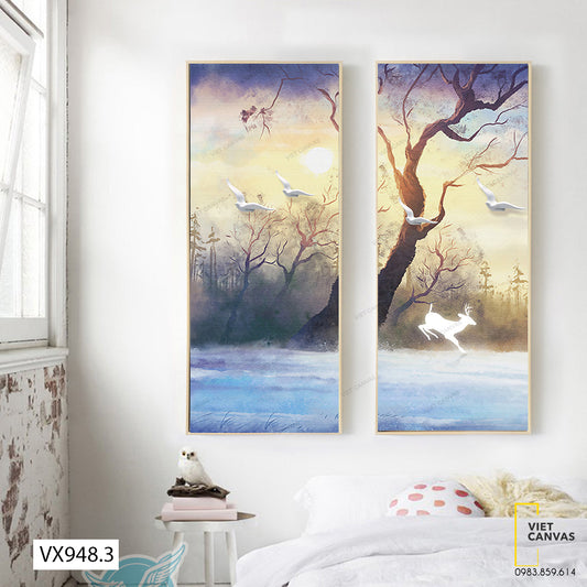 Bộ 2 Tranh Khu Rừng Thơ Mộng - VX948.3