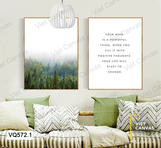Bộ 2 Tranh Khu Rừng Và Quotes - VQ572.1