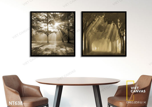 Bộ 2 Tranh Khu Rừng Xám - NT638