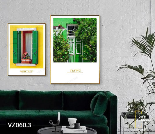 Bộ 2 Tranh Khung Cửa Sổ - VZ060.3