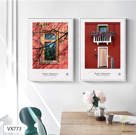Bộ 2 Tranh Khung Cửa Sổ Nhỏ - VX773
