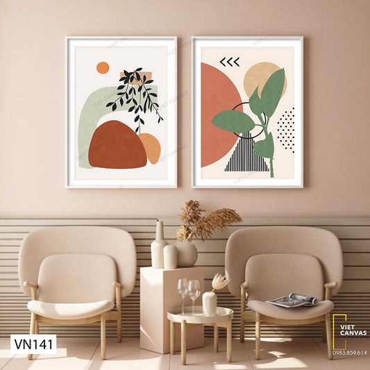 Bộ 2 Tranh Lá và Cảnh Vật - VN141