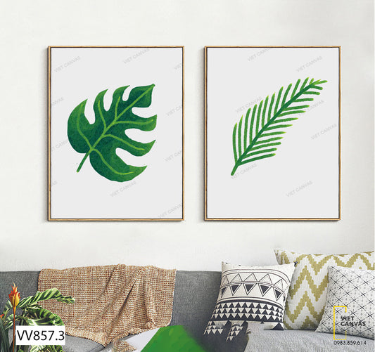 Bộ 2 Tranh Lá Cây - VV857.3