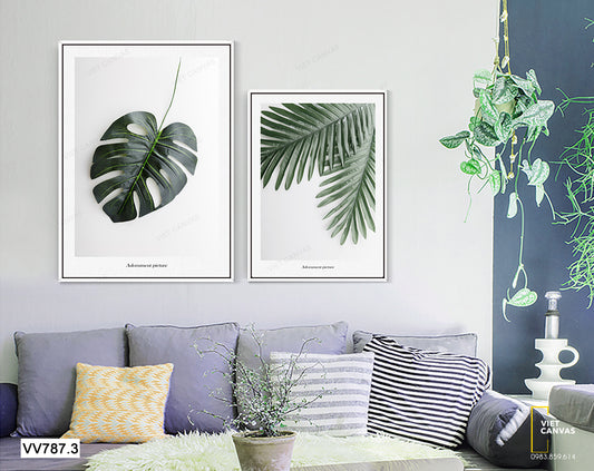 Bộ 2 Tranh Lá Cây Xinh Tươi - VV787.3