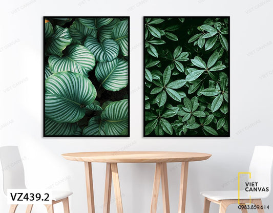 Bộ 2 Tranh Lá Cây Tươi Tắn - VZ439.2