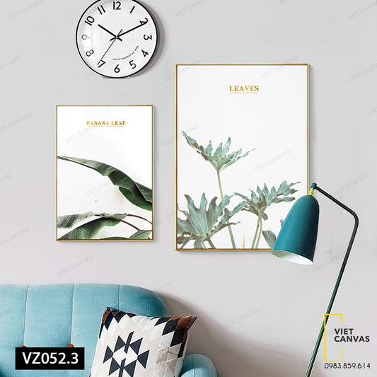 Bộ 2 Tranh Lá Cây Xanh Mát - VZ052.3