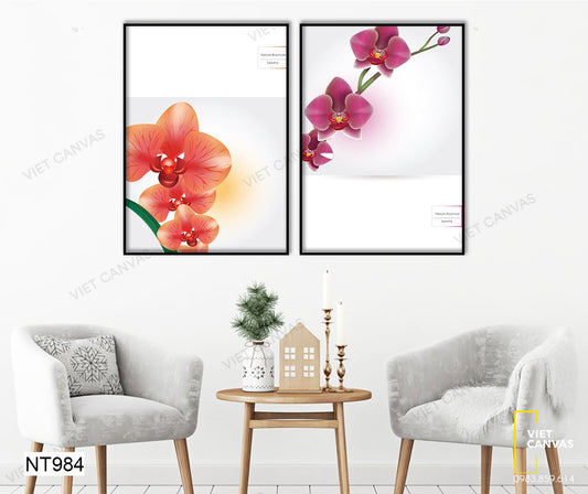 Bộ 2 Tranh Lan Hồ Điệp - NT984