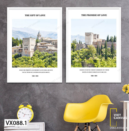 Bộ 2 Tranh Những Tòa Nhà Cao Tầng - VX088.2