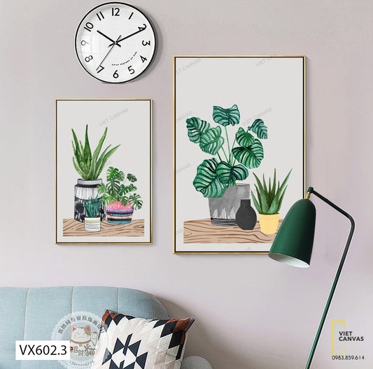 Bộ 2 Tranh Lọ Cây Tươi Mát - VX602.3