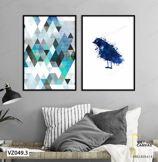 Bộ 2 Tranh Đan Xen Và Chú Chim - VZ049.3