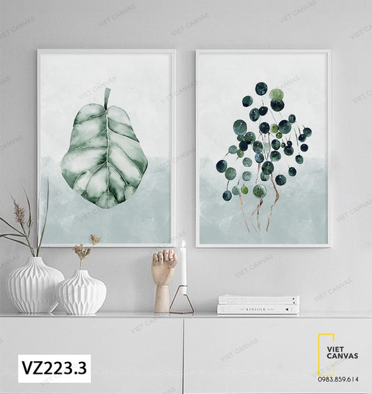 Bộ 2 Tranh Màu Xanh Lá Cây - VZ223.3