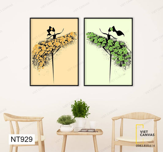 Bộ 2 Tranh Cô Gái Nhảy Múa - NT929