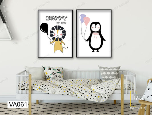 Bộ 2 Tranh Hoạt Hình Vui Nhộn - VA061