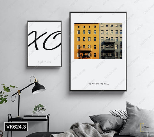 Bộ 2 Tranh Những Tòa Nhà Và Quotes - VK624.3