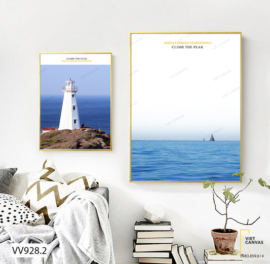 Bộ 2 Tranh Ngọn Hải Đăng Và Biển - VV928.2