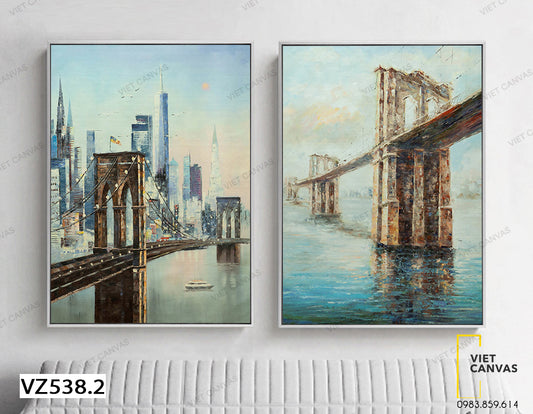 Bộ 2 Tranh Những Cây Cầu Nổi Tiếng - VZ538.2