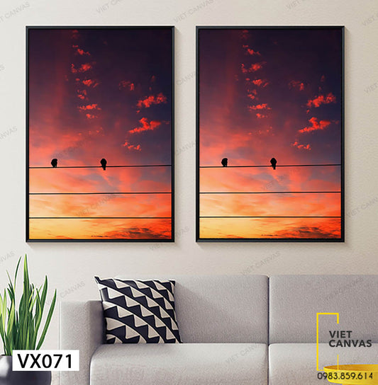 Bộ 2 Tranh Bầu Trời Lúc Bình Minh - VX071