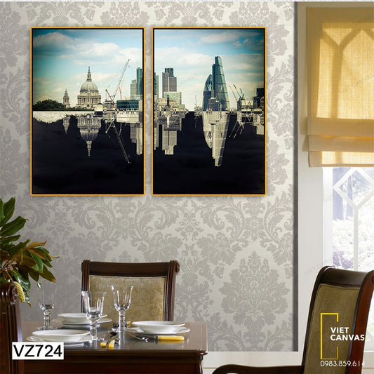 Bộ 2 Tranh Những Công Trình Ấn Tượng - VZ724