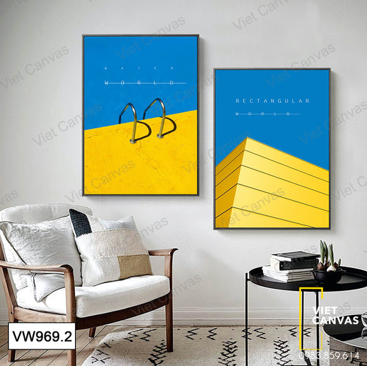 Bộ 2 Tranh Bức Tường Vàng - VW969.2