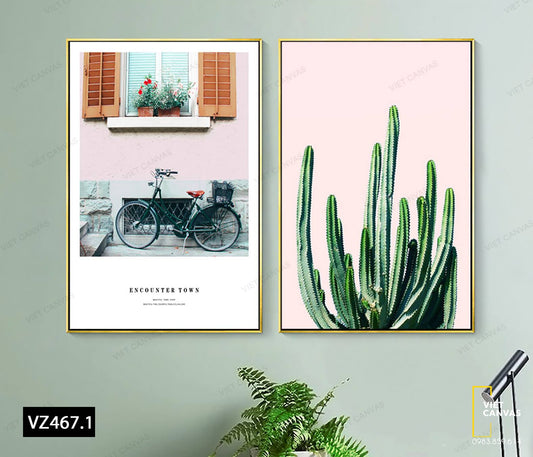 Bộ 2 Tranh Xương Rồng Và Ô Cửa Sổ - VZ467.1