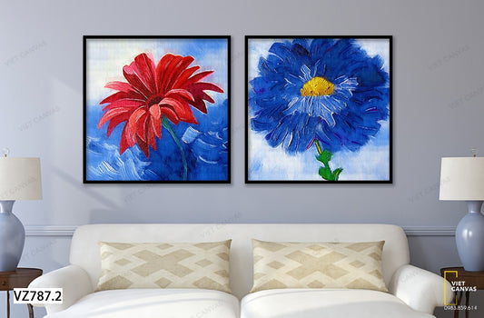 Bộ 2 Tranh Sắc Hoa Ấn Tượng - VZ787.2