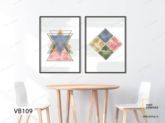 Bộ 2 Tranh Sắc Màu Hình Học - VB109