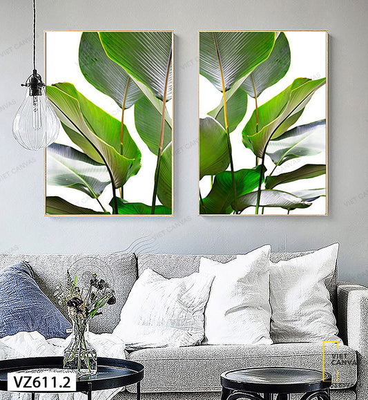 Bộ 2 Tranh Sắc Xanh Của Lá Cây - VZ611.2