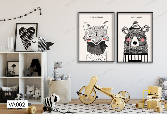 Bộ 2 Tranh Hoạt Hình Ngộ Nghĩnh - VA062