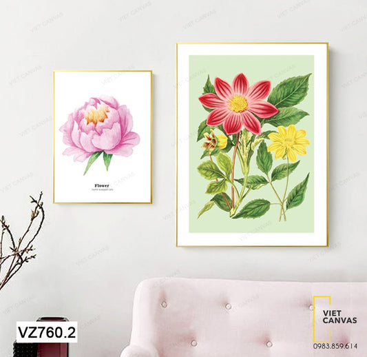 Bộ 2 Tranh Vẻ Đẹp Của Hoa Nở - VZ760.2