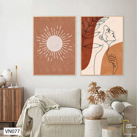 Bộ 2 Tranh Vòng Sáng Và Nét Vẽ - VN077