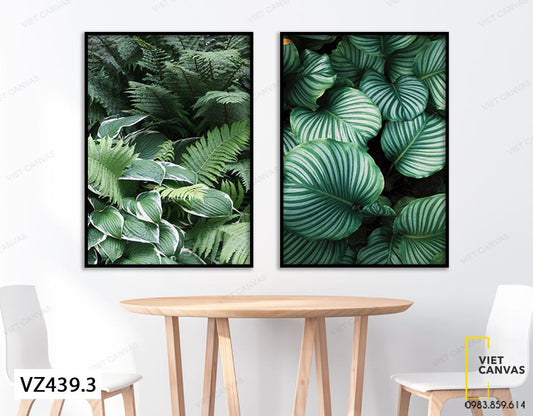 Bộ 2 Tranh Vườn Cây Lá Xanh Um - VZ439.3