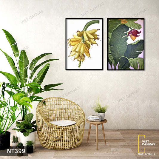 Bộ 2 Tranh Vườn Hoa Chuối Quê Tôi - NT399