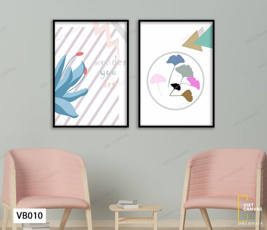 Bộ 2 Tranh Sắc Màu Lá Cây - VB010