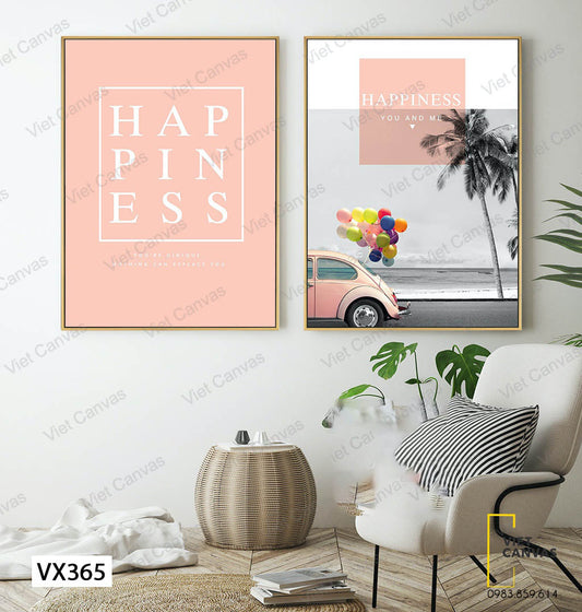 Bộ 2 Tranh Xe Hơi Và Quotes - VX365