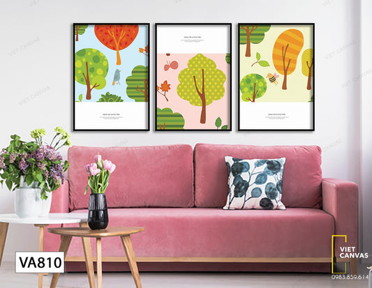 Bộ 3 Tranh Khu Rừng Của Bé - VA810