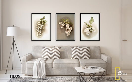 Bộ 3 Tranh Hoa Lan - HD009