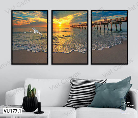Bộ 3 Tranh Bãi Biển - VU177.1