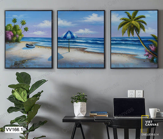 Bộ 3 Tranh Bãi Biển - VV166.1