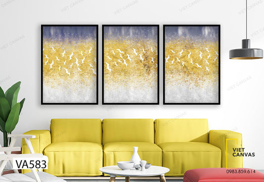 Bộ 3 Tranh Bầu Trời Sao Vàng - VA583
