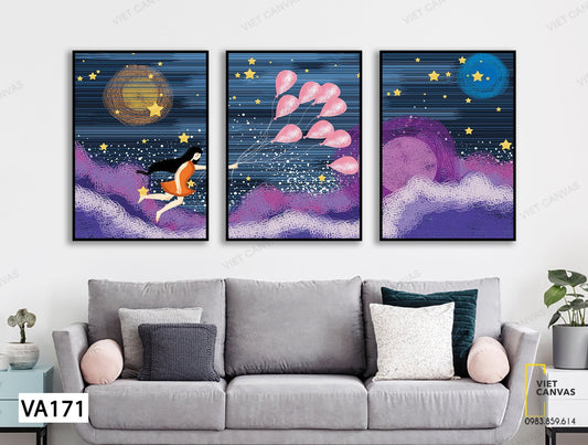 Bộ 3 Tranh Bay Theo Các Vì Sao - VA171