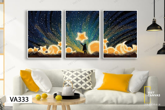 Bộ 3 Tranh Bé Vươn Tới Những Vì Sao Sáng - VA333