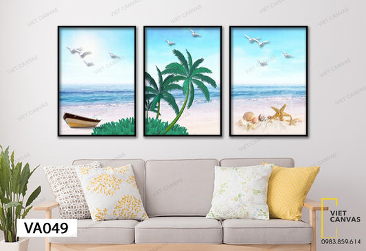 Bộ 3 Tranh Bờ Biển Yên Bình - VA049