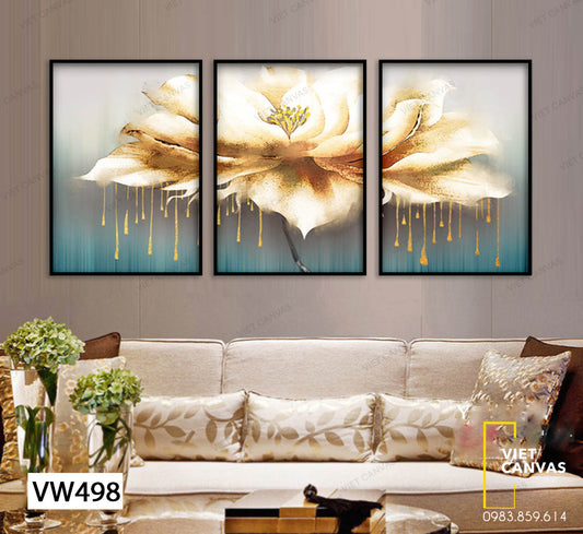 Bộ 3 Tranh Bông Hoa Tươi Thắm - VW498