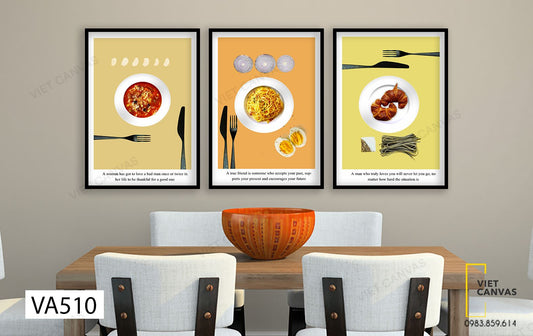 Bộ 3 Tranh Bữa Ăn Sáng - VA510
