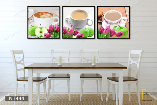 Bộ 3 Tranh Cà Phê Sáng Ngọt Ngào - NT444